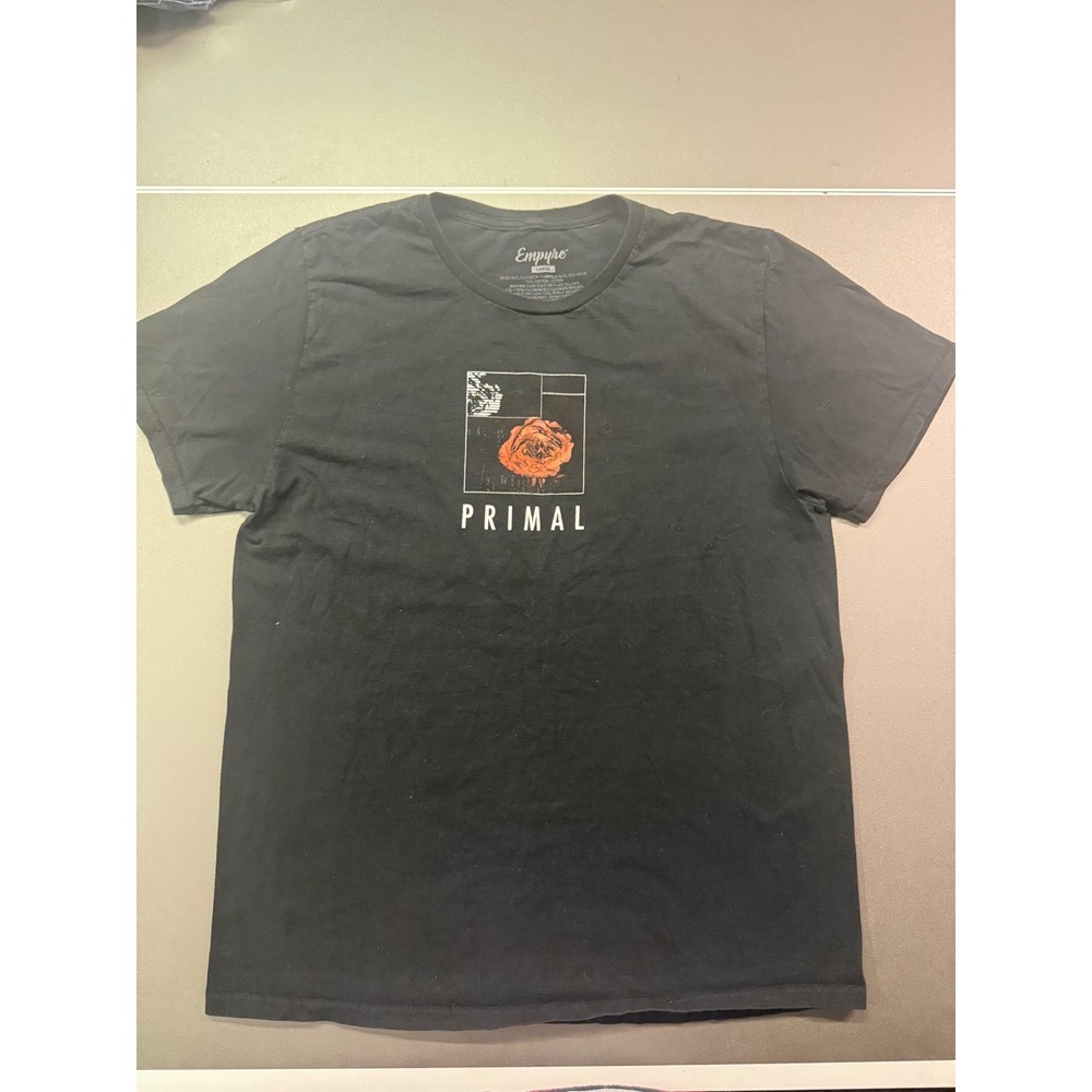 Empyre Primal Black Rose Graphic T‎ Shirt Large grunge goth vintage casual